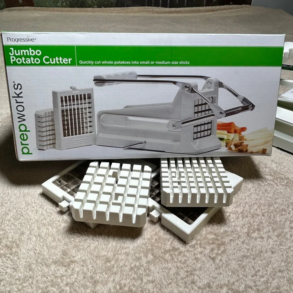 Progressive Prepworks Jumbo Potato Cutter White French Fry Slicer GPC-3664